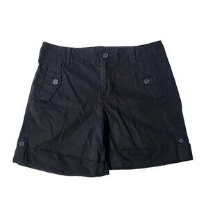 Lauren Ralph Lauren Shorts Womens 8P Petite Flat Front Stretch Cotton Black